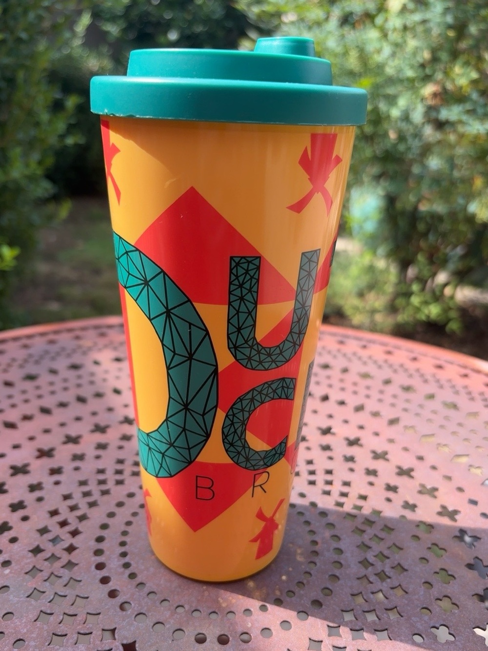 Dutch Bros It’s All Good 24 oz Orange Teal Travel Tumbler